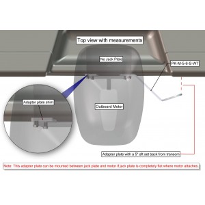 Between JP/Motor or Transom/Motor 5" Setback, 6" Rise, Starboard Side, White