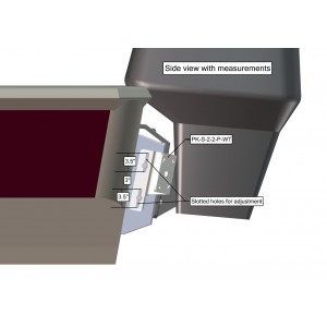 Side Mount to Jack-Plate 2" Setback, 2" Rise, Port Side, White