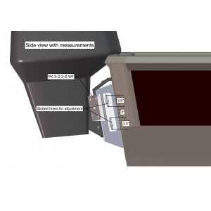 Side Mount to Jack-Plate 2" Setback, 2" Rise, Starboard Side, White