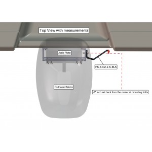 Side Mount Negative 2" aft Setback, 2" Rise, Starboard Side, Black