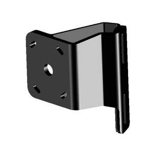 Braced Side Mount to Jack-Plate 2" Setback, 2" Rise, Port Side, Black