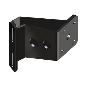 Braced Side Mount to Jack-Plate 5" Setback, 4" Rise, Starboard Side, Black