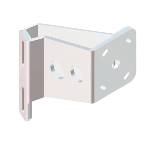 Braced Side Mount to Jack-Plate 5" Setback, 4" Rise, Starboard Side, White